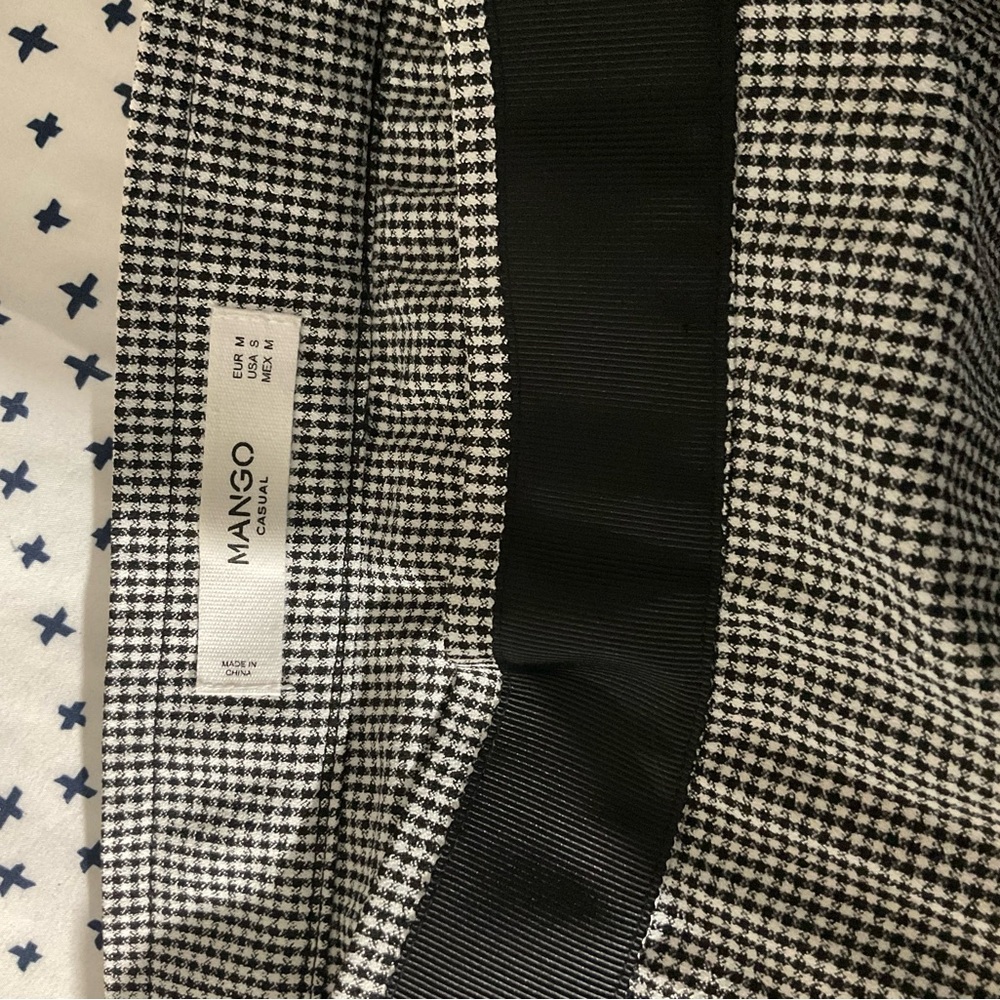 Mango Gingham Pleated Midi Skirt Size Medium - Picture 3 of 5